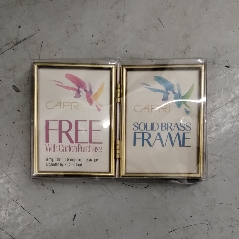 Vintage Double Picture Frame in Gold